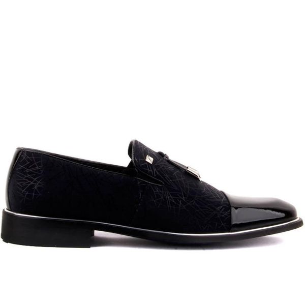 

fosco-black patent leather men 's classic shoes