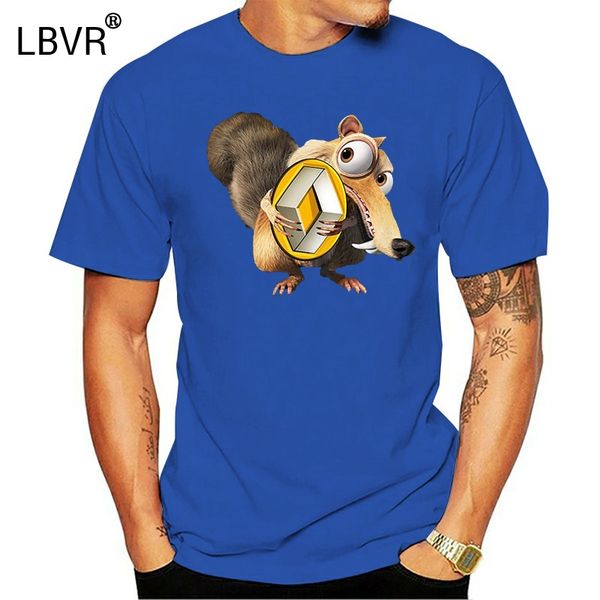 

renault squirrel scrat gift funny mens t-shirt short sleeve cotton black summer short sleeve cotton tshirt streetwear