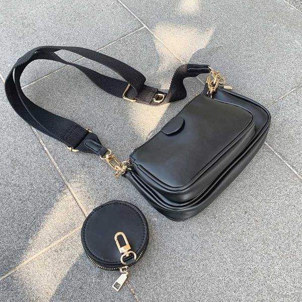 

3pcs composite bags multi-use messenger bag feminina real leather chest bum bags punk style purse girls crossbody cross body bag