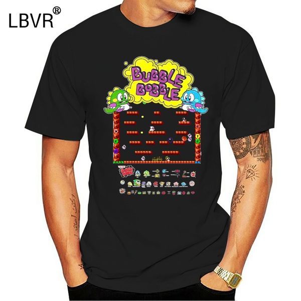 

bubble bobble videogame arcade t-shirt mens round cotton short sleeves fashion tee shirts