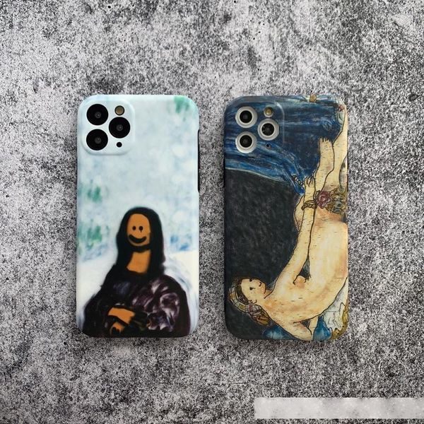 

graffiti mona lisa iphonexs max phone case apple fruit 11pro spoof artistic xr for apple 7/8plus