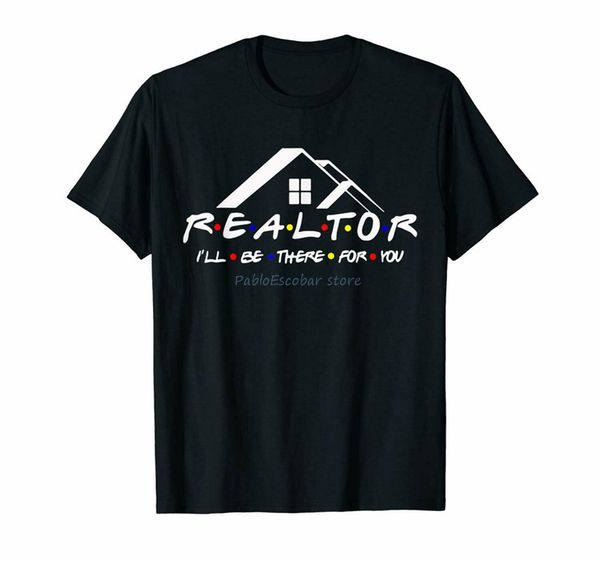 

realtor i'll be there for you friends movie property black t-shirt s-5xl vintage graphic tee shirt