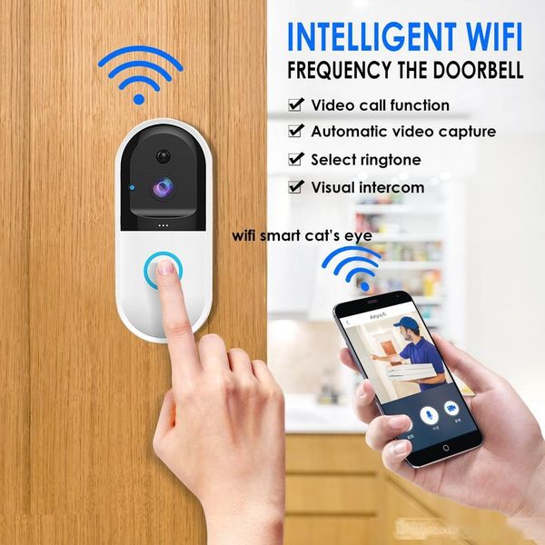 

smart ip wireless video door bell b50 intercom wi-fi video phone wifi doorbell camera apartments fir alarm home security cam