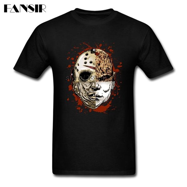 

xs-3xl фильм ужасов джейсон freddy hip hop рубашки мужчин с коротким рукавом хлопок пользовательские мужчины t shirt семья одежда