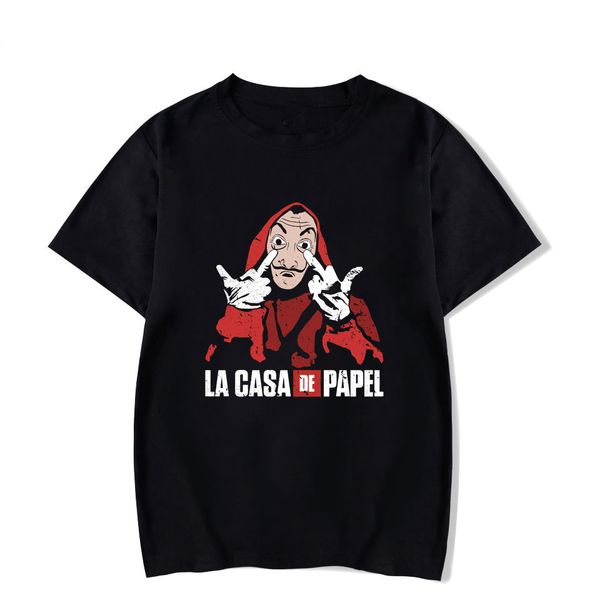 

camiseta famous house of paper money heist la casa de papel t shirt men fashion cotton short sleeve plus size team t-shirt homme