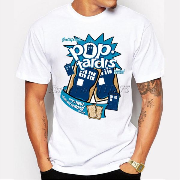 

2019 new fashion men's doctor who's tardis design t shirt hipster cool short sleeve tees