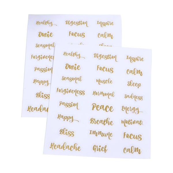 

5 sheets decal tags waterproof self-adhesive creative oil bottle label for jars bottles container