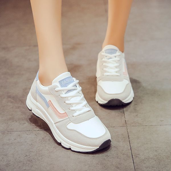 

women chunky sneakers casual dad shoes 2020 female lace up mesh woman platform comfort fashion ladies walking shoes new, Black