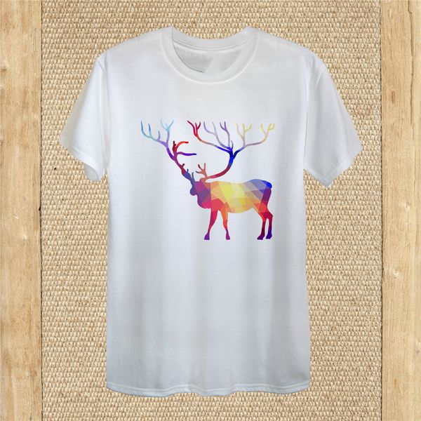 

geometric elk t - shirt design hipster fashion vector deer men women fitted male female tee shirt