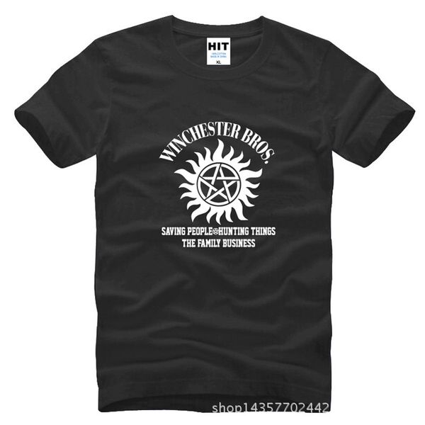 

super natural winchester brother six star graphic tee printed mens men t shirt t-shirt 2015 cotton tshirt camisetas masculina