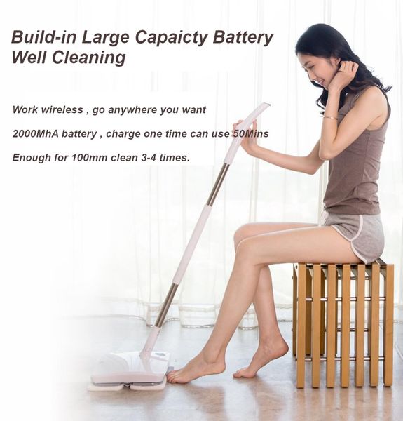 

xiaomi cleaner swdk-d260 handheld wireless electric wiper floor washers wet mopping with led light in dark night