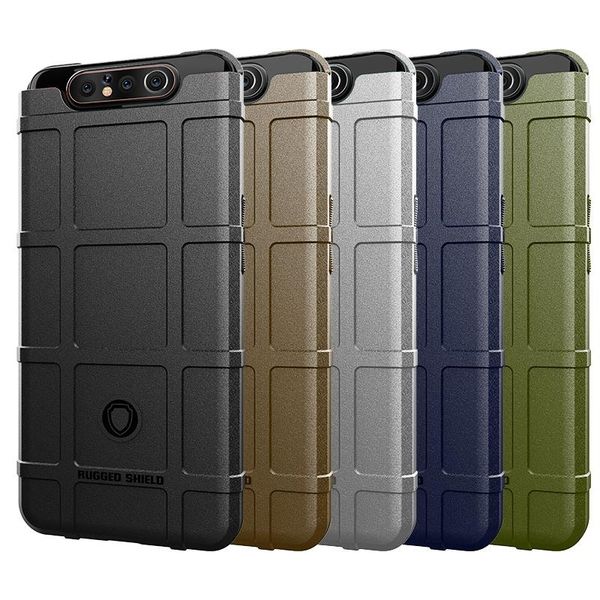 

full coverage shockproof soft silicone case armor matte cover anti knock shell for samsung a80 maxheavy duty army style