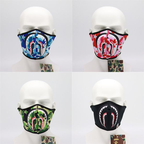 

мужская маска shark printed антипылевым маски моющиеся дышите рот муфельной открытый yqg4