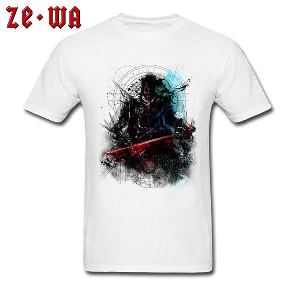 

men tees print blood stained sword tshirts designer fall short sleeve crewneck t shirt 100% cotton male europe t-shirts