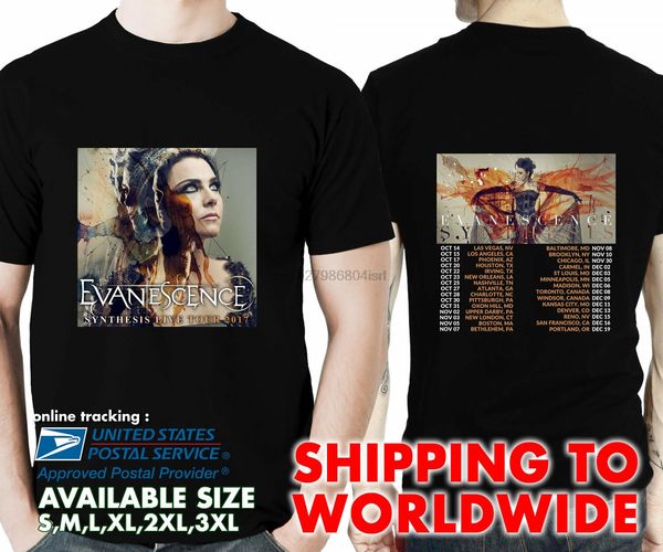 

evanescence synthesis live tour dates 2017 black t shirt