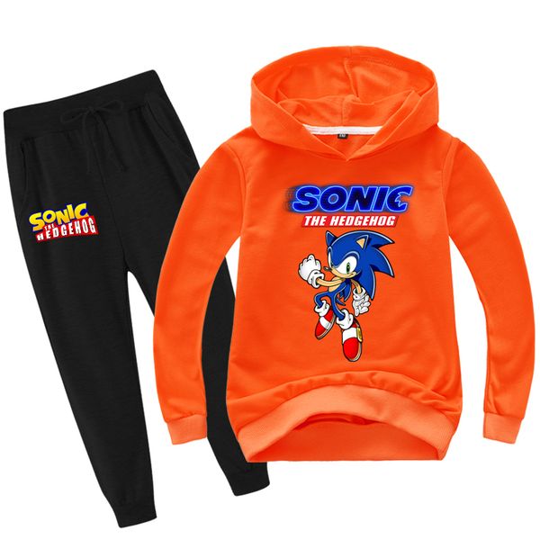 

spring autumn kids sonic the hedgehog/mario clothes set 2pcs boys girls fashion cotton hoodies harem pant casual jogging suit, White