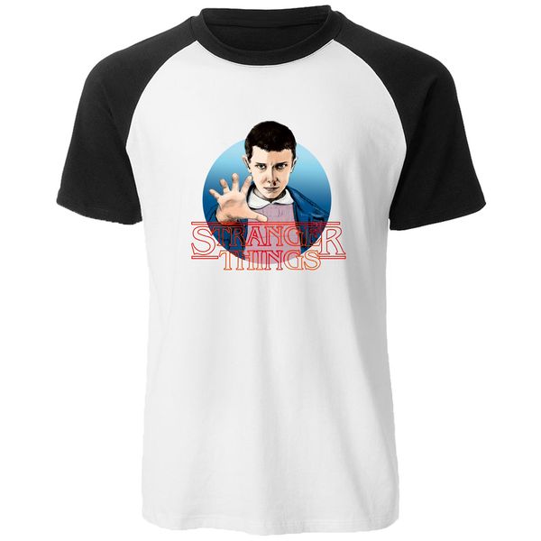 

fashion raglan t-shirts men's stranger things funny t shirt hip hop streetwear brand male cotton tee shirt men short sleeve