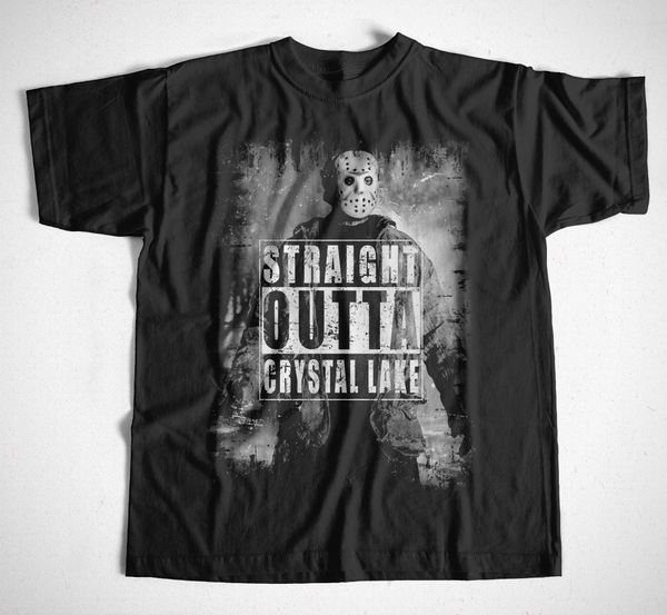 

2019 смешной o шеи футболка футболка straight outta crystal lake s-4xl джейсон фрайтег 13te horro freddy summer tee shirt