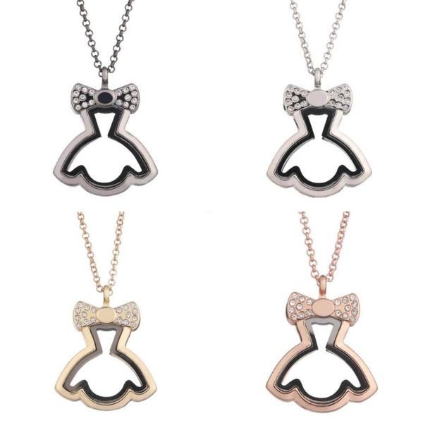 

pendant necklaces metal square shaped making locket po floating chain charms finding essential oil diffuser girl gift jewelry, Silver