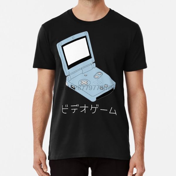 

lets play - white text t shirt gameboy game videogame advance sp japanese
