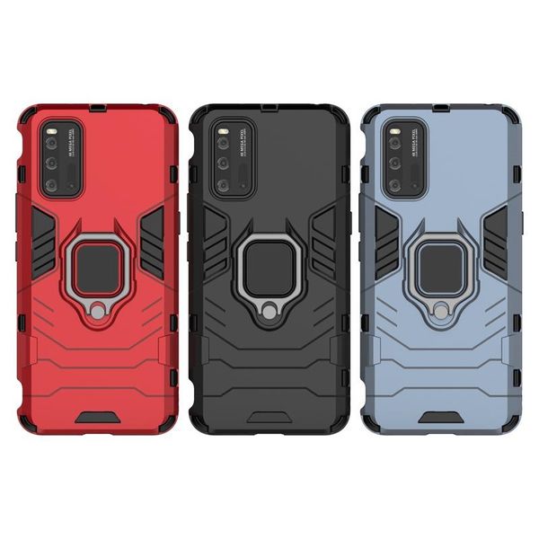 

2 in 1 hybrid armor car stand holder phone case for iqoo 3 case magnetic ring holder stand cover
