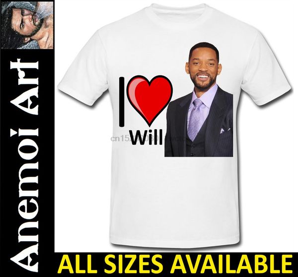 

t711 i love heart will smith t shirt tee t-shirt secret santa gift