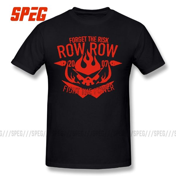 

fashion t-shirt gurren lagann forget the risk row row fight the power crew neck tee shirt mens short sleeves t shirt
