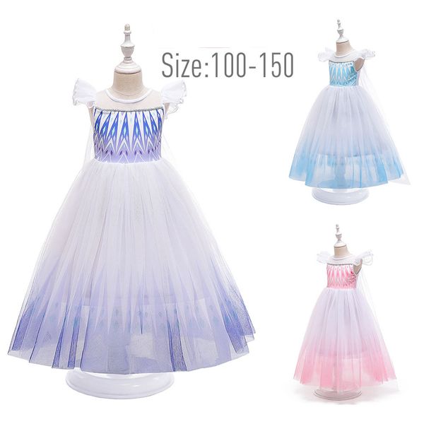 

girls dresses for clothes baby girl carnival birthday party dress kids halloween costumes ice snow 2 princess dresses, Red;yellow