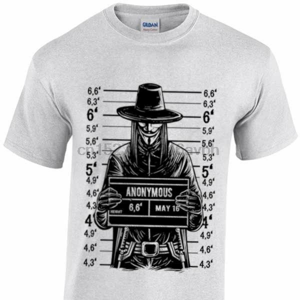 

anonymous футболка we are legion vendetta masque hommes serigraphie