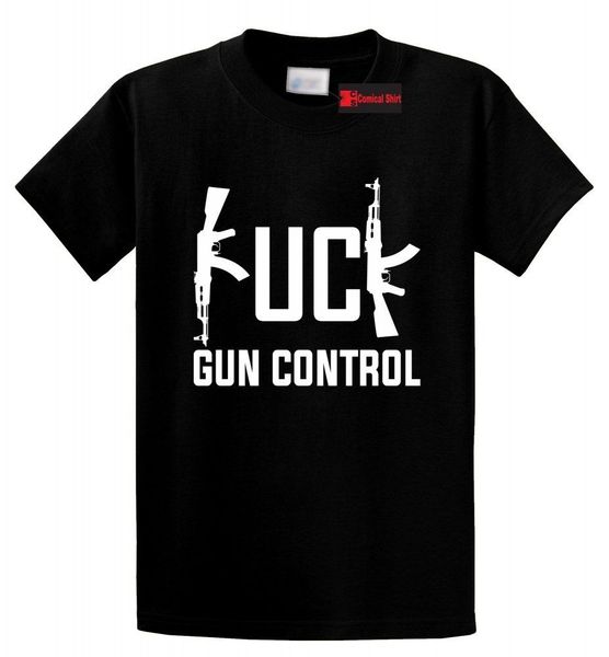 

f--- gun control funny t shirt gun rights 2nd amendment ak47 hunting tee cool casual pride t shirt men fashion