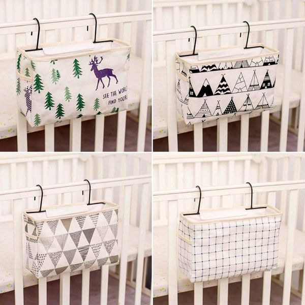 

2020 wall hanging storage bag dorm bedside book phone holder pouch hook organizer