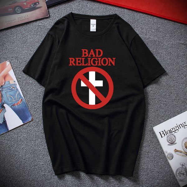 

bad religion cross buster t-shirt новое лето streetwear мужчины футболка с коротким рукавом повседневная o-образным вырезом хлопок тенниски