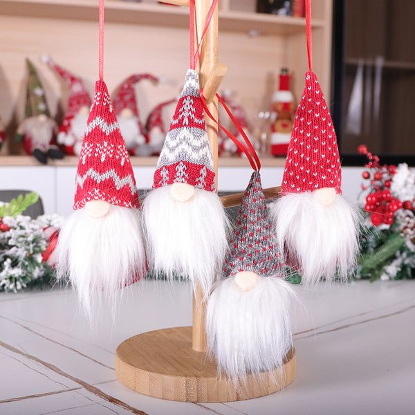 

christmas lovely ornaments hanging hairy cute faceless doll holiday gift decorations dolls pendants romantic accessories vt1654