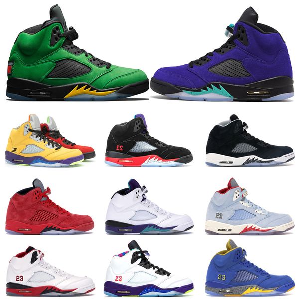 

new trainers mens basketball shoes 5 5s what the oregon alternate grape oreo 3 white cement red suede black metallic sports sneakers