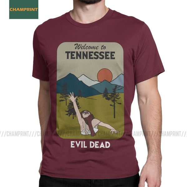 

welcome to tennessee featuring the evil dead men t shirts raimi sam necronomicon tee short sleeve t-shirts 100% cotton plus size