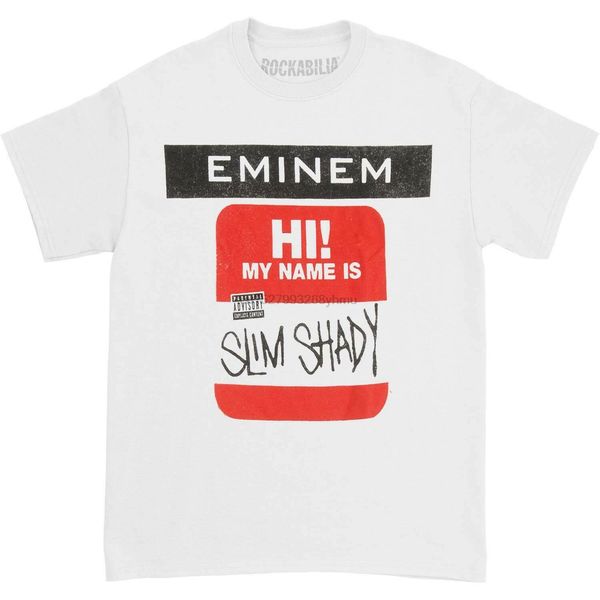 

eminem men slim shady sticker t-shirt grey