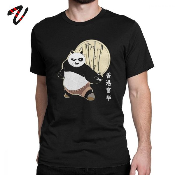 

плюс размер футболки мужские футболки kung fu panda удивительная с коротким рукавом panda вс бамбуковый медведь хлопок тис рубашка день пода
