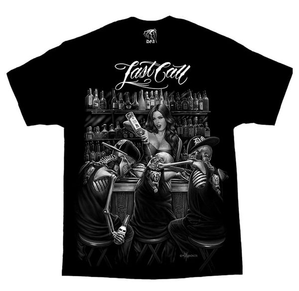 

david gonzales mens last call bartender party all day dga art t shirt largeshort sleeve print