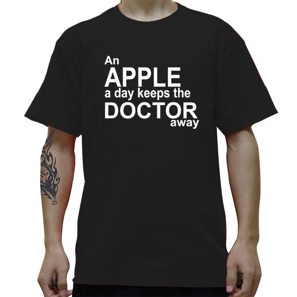 

an apple doctor letter print mens men t shirt t-shirt fashion new short sleeve o neck cotton tshirt camisetas masculina