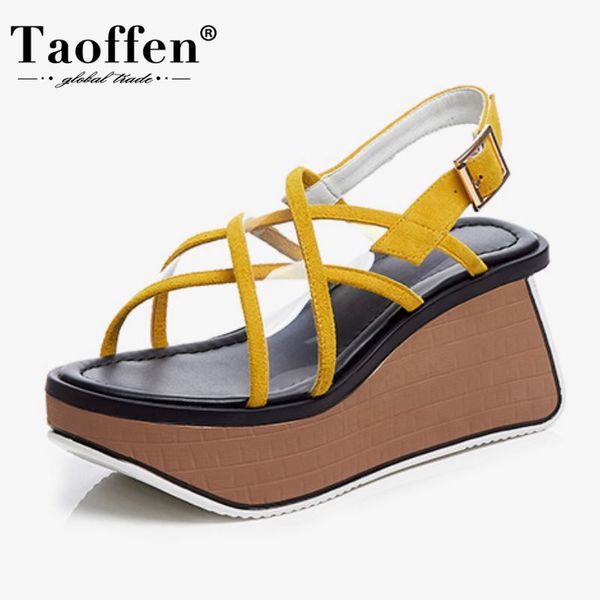 

taoffen women sandals shoes fashion strange high heels metal buckle shoes women high-quality real leather footwear size 34-39, Black