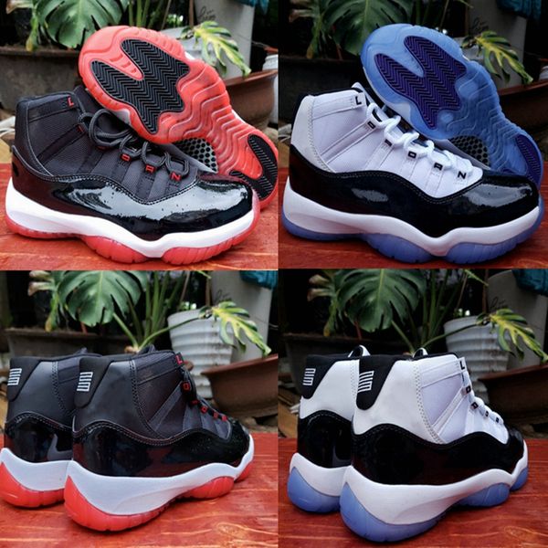 

2020 new 11 xi concord 25th anniversary mens basketball shoes jumpman 11s trainers metallic silver 23 bred black red white sports sneakers