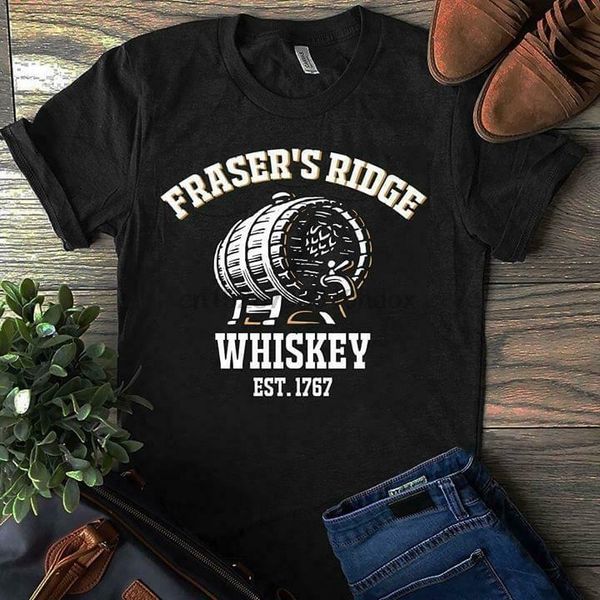 

fraser ridge whiskey est 1767 men t shirt black cotton s 4xl