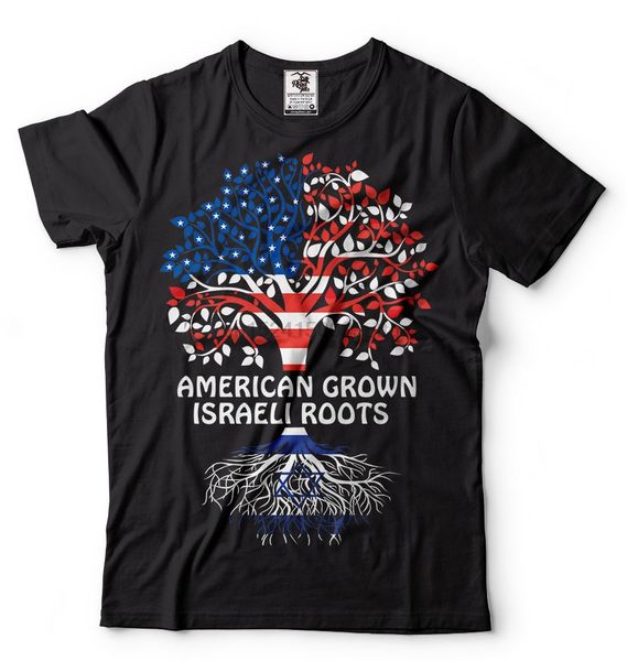 

2020 fashion summer style israel t-shirt american grown israeli roots t-shirt proud israeli shirt tee shirt