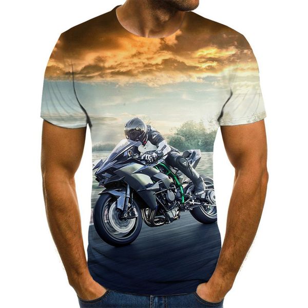 

new cool racing sports racing 3d print shirts oversized comics hentai men clothing