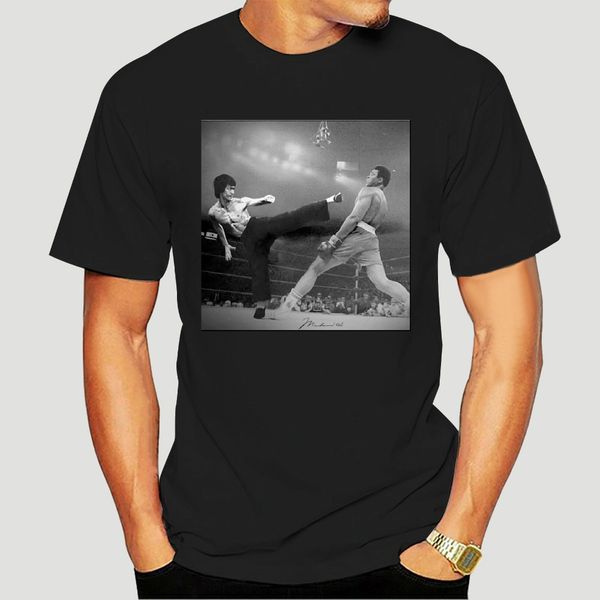 

summer 2019 bruce lee vs muhammad ali martial artist master boxinger legend t shirt lbgt-0005d