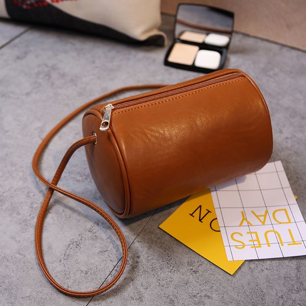 

pure candy color barrel purse handbag cross-body bags for women ladies purse designer bags simple fashion sac