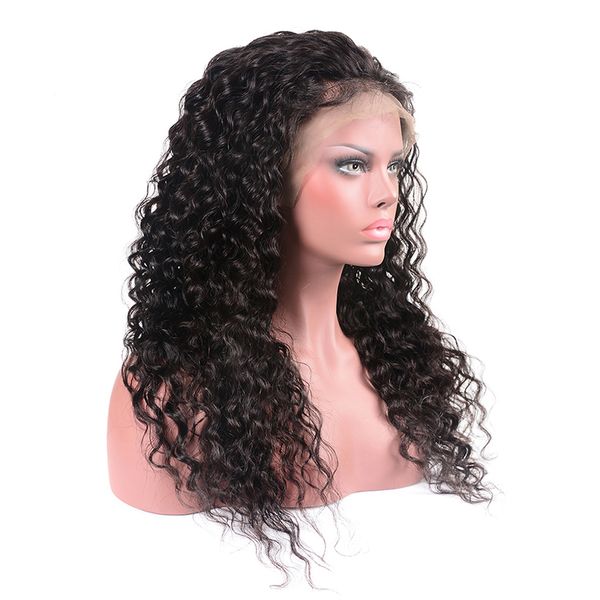 

fashion deep curly 13x4 lace front human hair wigs 150 densit hd frontal wig water wave wig remy brazilian hair for black women