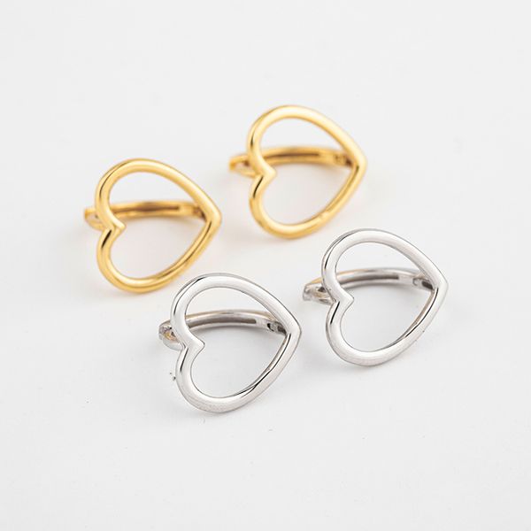 

hoop & huggie south korea dongdaemun s925 sterling silver ear stud girl's lovely elegant earrings simple cool, Golden;silver