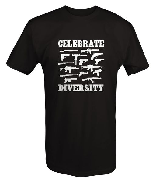 

2019 горячие продажи 100 cotton праздновать разнообразие gun rifle пистолет t shirt summer style футболочку