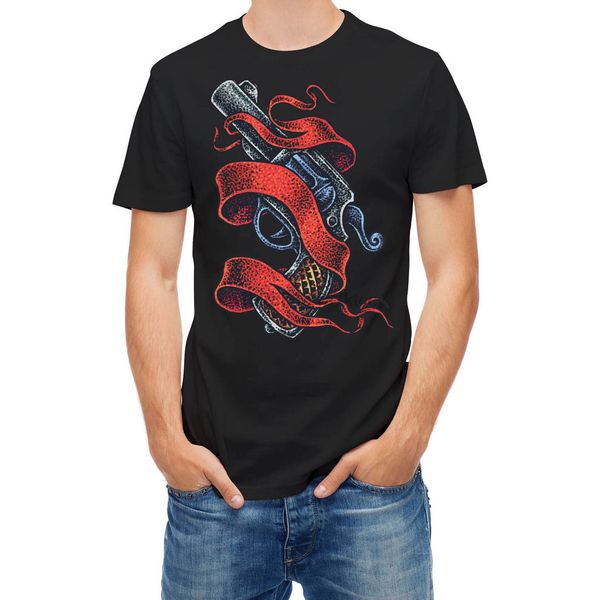 

2017 creative gun yakuza tattoo style 25520 3d print men 100% cotton t shirts summer popular short sleeve tee